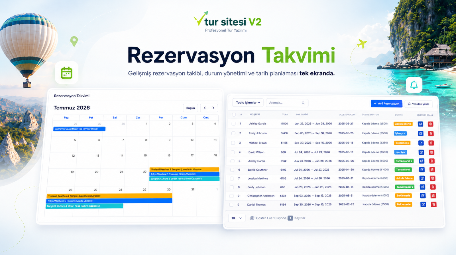 Tur Sitesi V2 (Zengin Eklenti Modüllü)